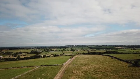 Aerial shot of fields Stock Footage 93522185
