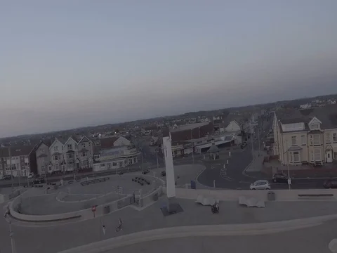 Aerial shot of Fleetwood Stock Footage