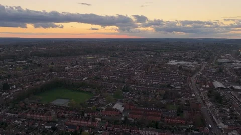Aerial shot Fly over Reading West Stock-Footage 334490490