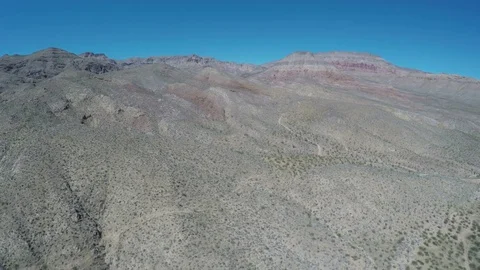 Aerial Shot Flying Back from Mesa in Virgin River Canyon Stock Footage 84717987