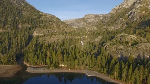 Aerial shot, flying over trees to water fall 004621 DJI_0015.mp4 Stock Footage 90564005
