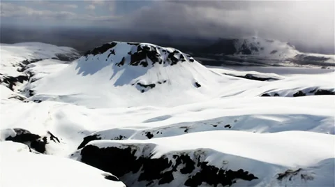 Aerial Shot of Glacier Stock-Footage 35124571