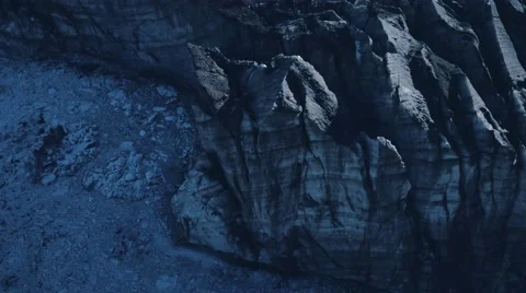 Aerial shot of glacier Vídeo Stock 68889059