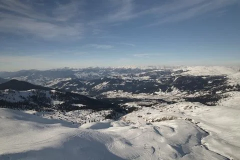 Aerial Shot of Goderdzi Mountains Stock Photos