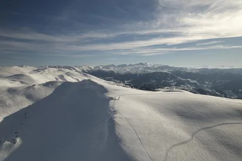 Aerial Shot of Goderdzi Mountains Stock Photos
