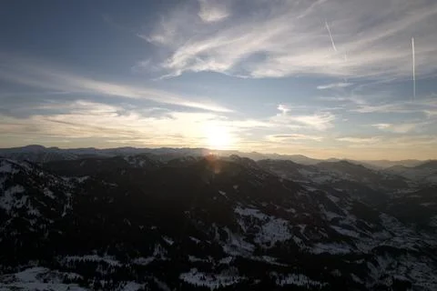 Aerial Shot of Goderdzi Mountains Stock Photos