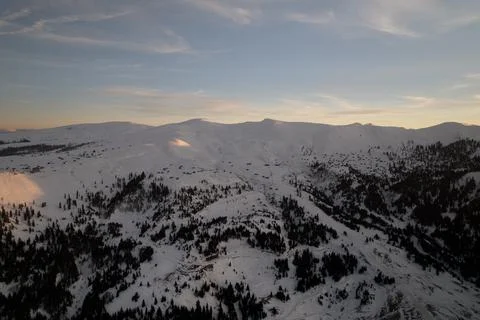 Aerial Shot of Goderdzi Mountains Stock Photos