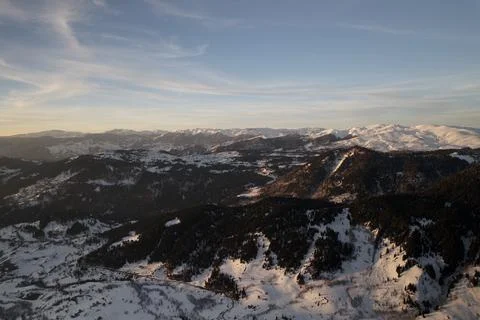 Aerial Shot of Goderdzi Mountains Stock Photos