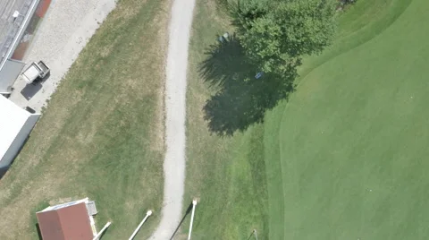 Aerial shot of golf course Stock Footage 67810264