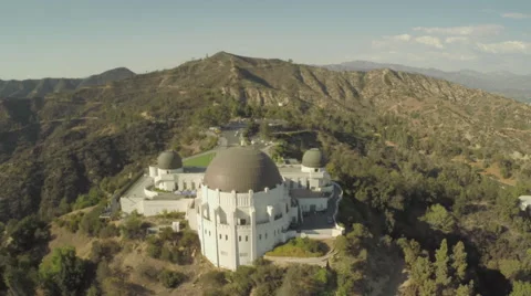 Aerial Shot of Griffith Park Observatory Stock Footage 41848558