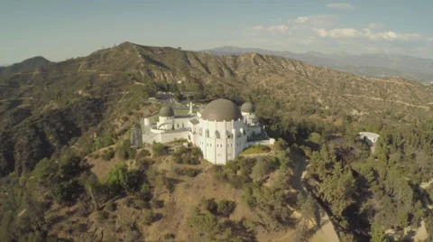Aerial Shot of Griffith Park Observatory Stock Footage 41853706