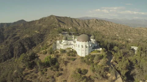 Aerial Shot of Griffith Park Observatory Stock Footage 41854708