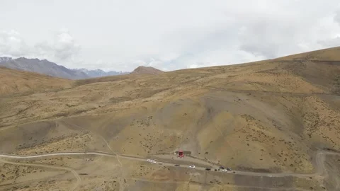 Aerial Shot of highest post office of the world, Hikkim Village. Stock Footage 249243736
