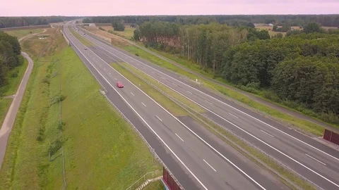 Aerial shot of highway. Stock-Footage 79693087
