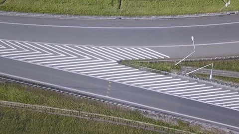 Aerial shot of highway.  Video stock 82087161