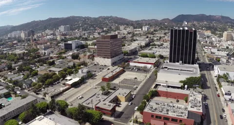 Aerial Shot of Hollywood Stock Footage 41493052