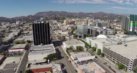 Aerial Shot of Hollywood Stock Footage 41494876