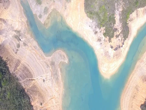 Aerial Shot of Hong Kong Reservoir Stock Footage