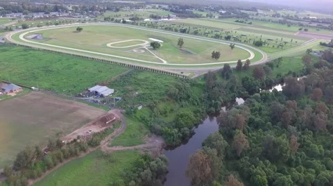 Aerial Shot of Horse Racing Track Vidéo 59585269