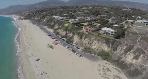 Aerial Shot of Houses at Point Dume in Malibu Stock Footage 41754330