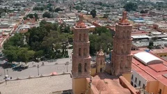 Aerial shot of Iglesia del Grito, in Dol... | Stock Video | Pond5