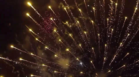 Aerial shot of inside of the exploding firework. Stock Footage 61270086