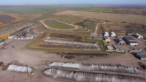 Aerial shot of large vineyard fields among the mountains. A beautiful footage of Stock Footage 144672270