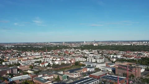 Aerial shot of Leipzig, Germany Stock Footage 162057870