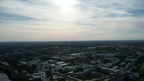 Aerial shot of Leipzig, Germany Stock Footage 162112718
