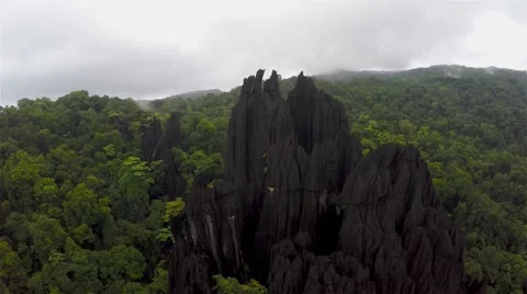 Aerial Shot of  Limestone Formation Stock Footage 56572801