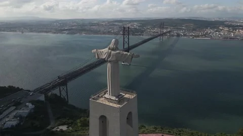 Aerial shot of Lisbon Stock-Footage 161471373