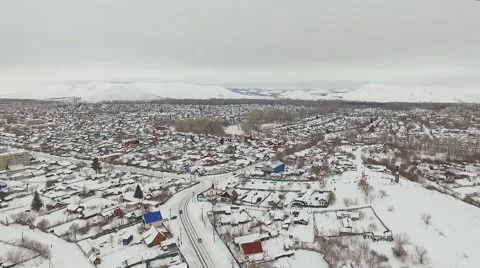 Aerial shot of little city Stock Footage 59790160