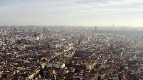 Aerial shot of Madrid on a sunny day. 動画素材 104454341