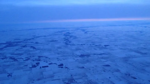 Aerial Shot of Midwestern Winter Video stock 35903589