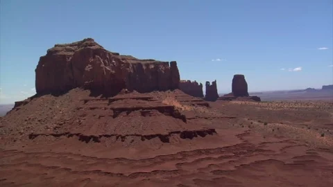 Aerial shot of monument valley buttes Stock-Footage 75171853