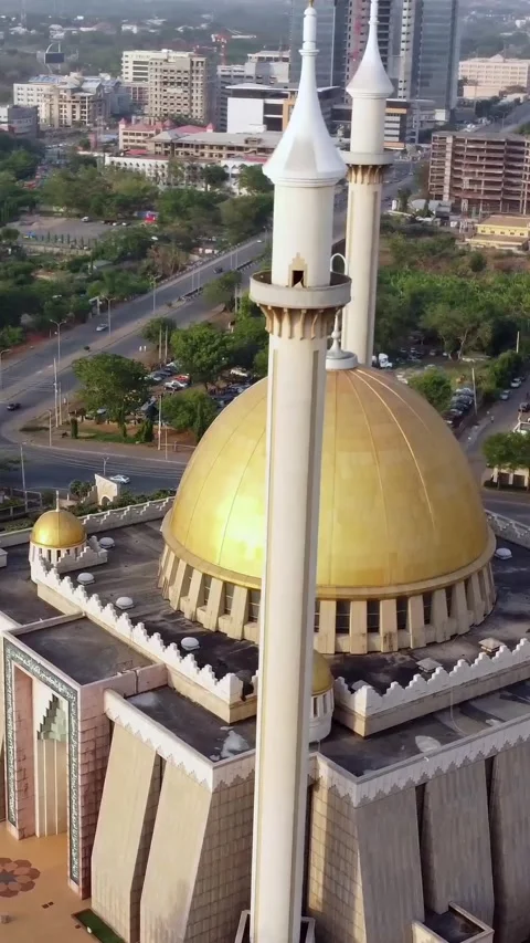 Aerial shot of Mosque Stock Footage 310639480