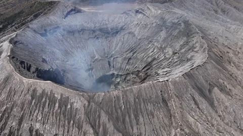 Aerial shot of the Mount Bromo valcano in Indonesia. Video stock 302113569