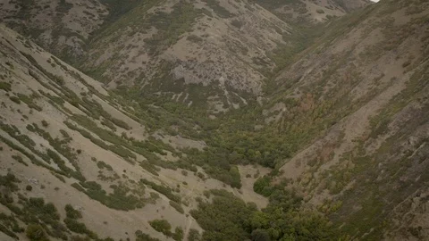 An aerial shot of a mountain Stock Footage 102532876