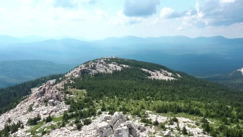 The aerial shot the mountain. 스톡 동영상 112927041