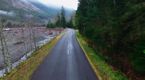 Aerial shot mountain forests Stock Footage 68582367