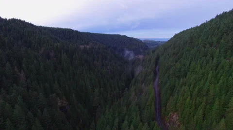 Aerial shot mountain forests Stock Footage 68583359