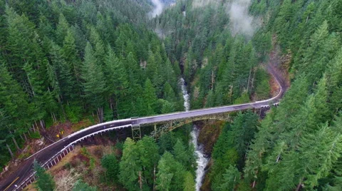 Aerial shot mountain forests Stock Footage 68583975