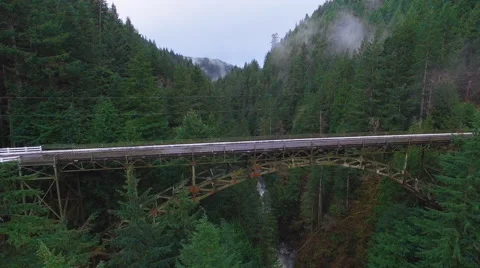 Aerial shot mountain forests Stock Footage 68670558