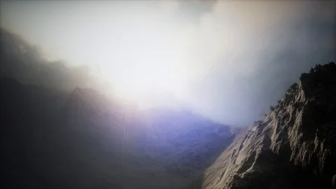 Aerial shot of mountain peak Vídeo Stock 90051268