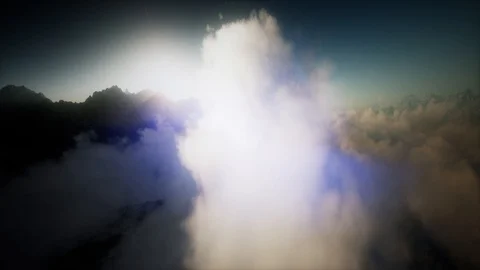 Aerial shot of mountain peak 動画素材 91925157