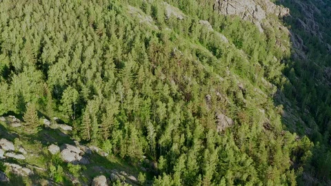 Aerial shot the mountain range. Stock Footage 112922285