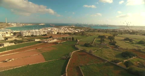 Aerial Shot moving far away from a beach Stock Footage 61233892