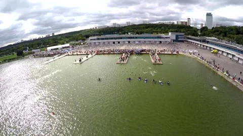 Aerial Shot: Nice Panoramic View of Moscow City 動画素材 58249877
