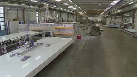 Aerial shot of a numerical control machine in action Stock Footage 71199215