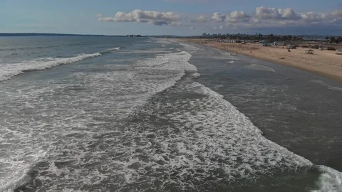 Aerial Shot Ocean Stock Footage 91068596
